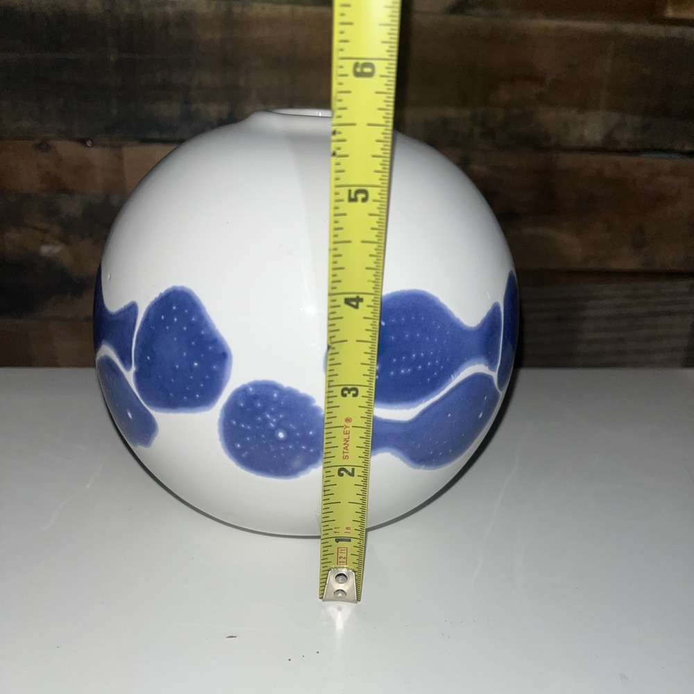 Viva By Vietri Santorini Fish Vase Decorative Accents Playful Modern Round Ball - Picture 8 of 9